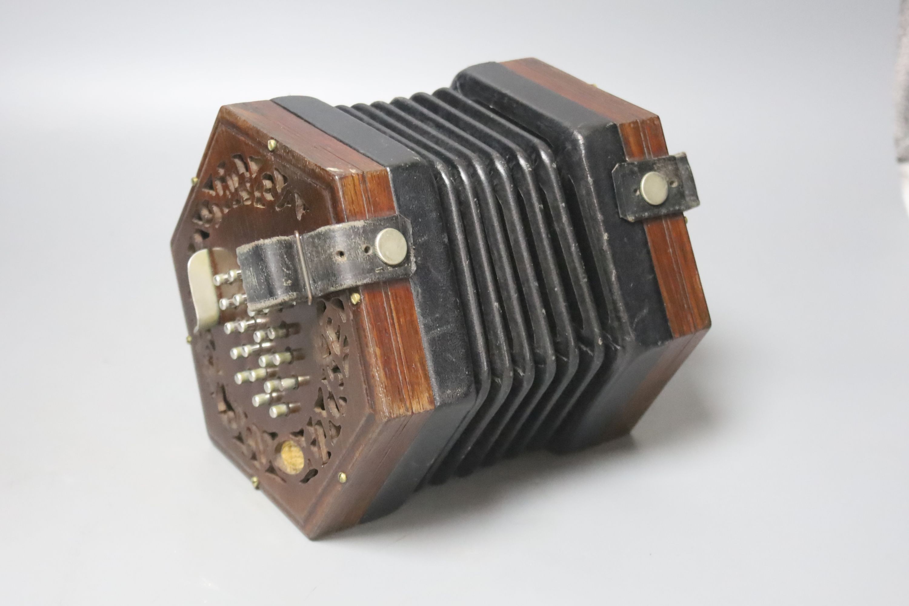 A Wheatstone cased concertina